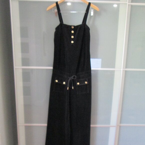 Juicy Couture Pants - *SOLD* Juicy Couture S Black Vintage Y2K Velvet Luxury Romper/Playsuit